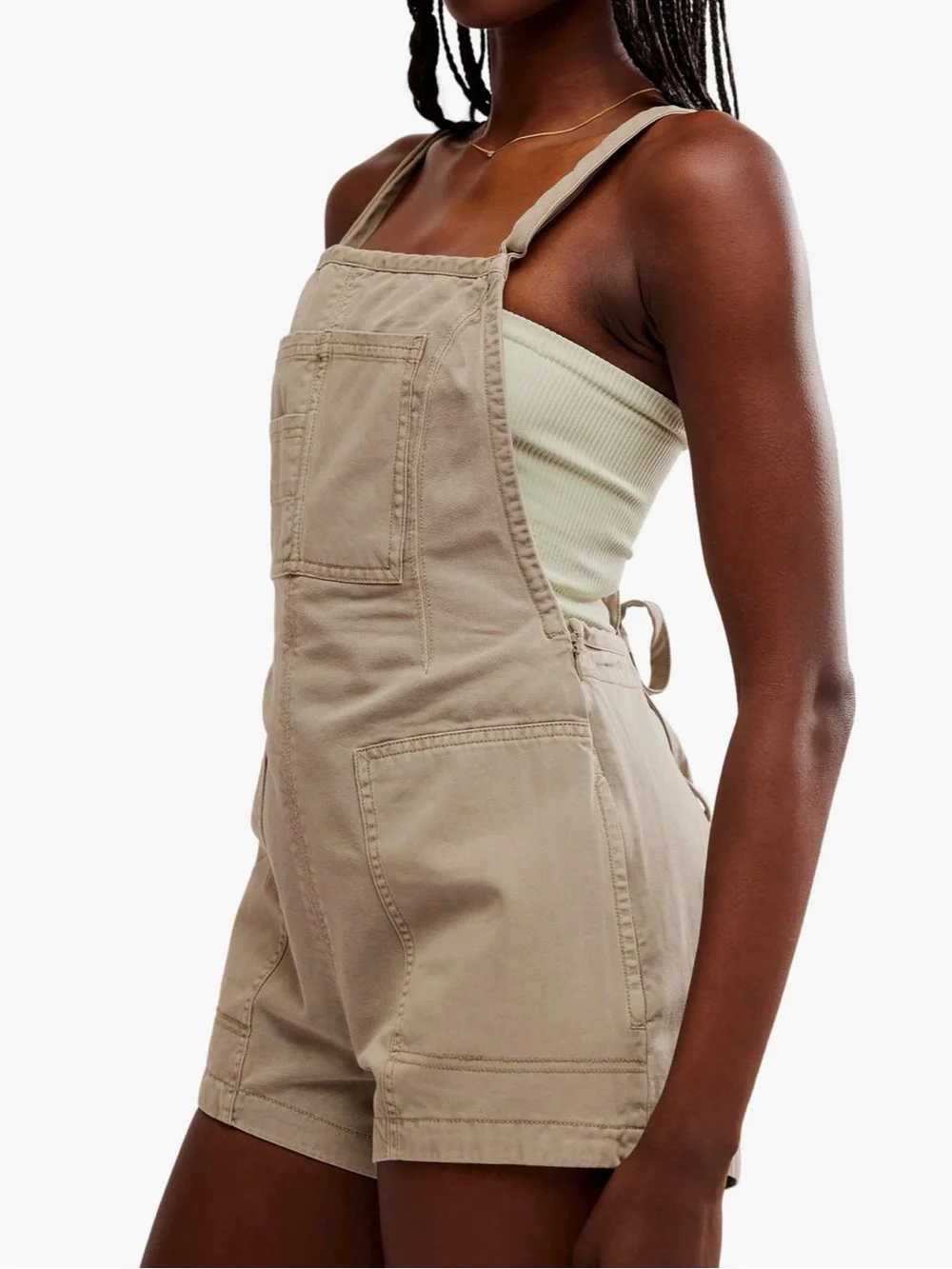 Free People Tough Love Denim Shortalls